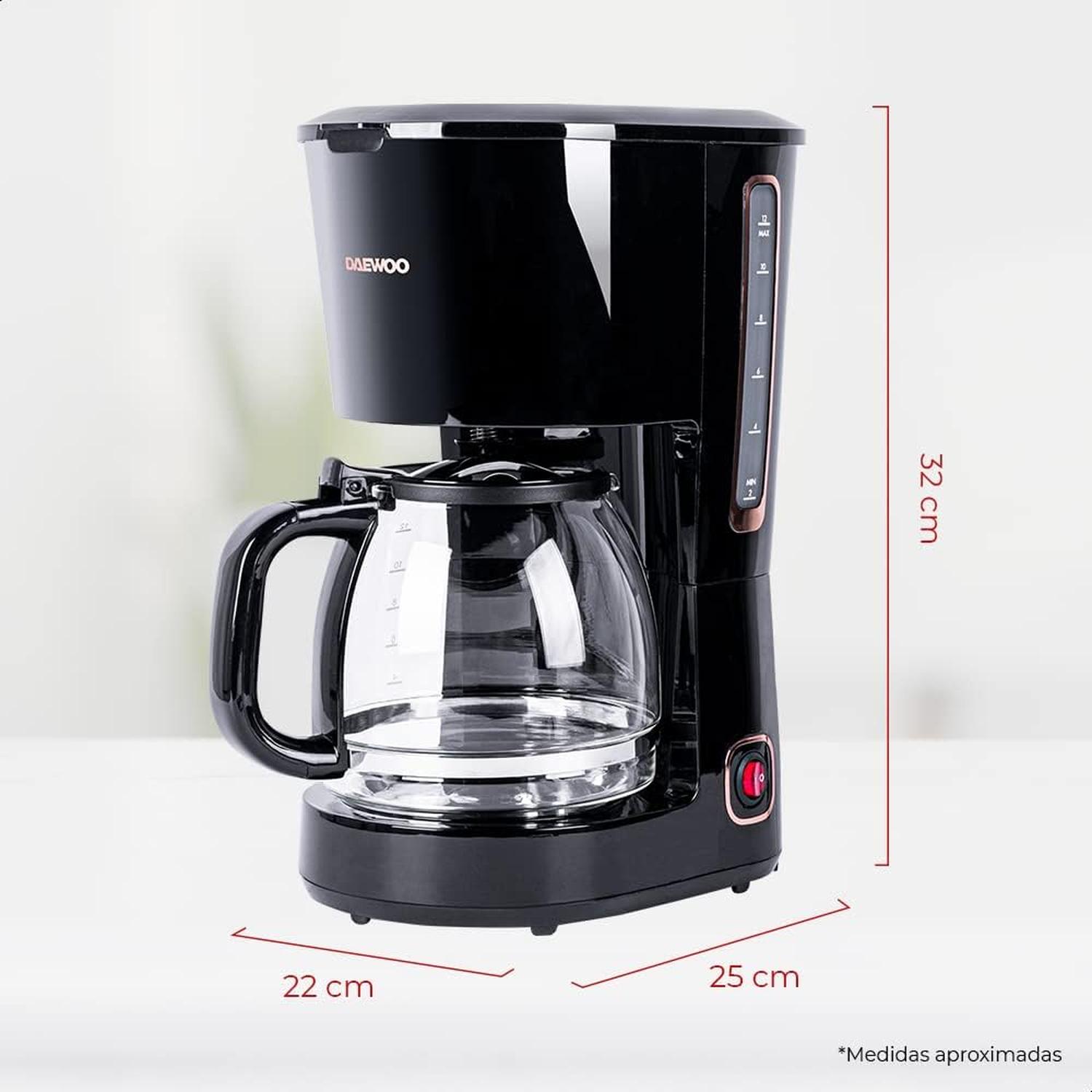Cafetera Automática Daewoo 12 tazas con filtro reutilizable — imagen 5