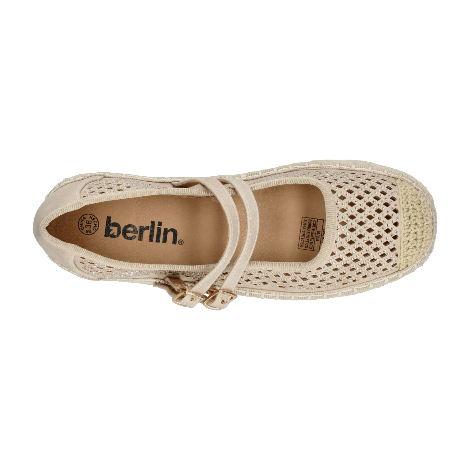 Zapato Berlín Dama Alpargata Casual Cómodo Beige Mujer — imagen 8