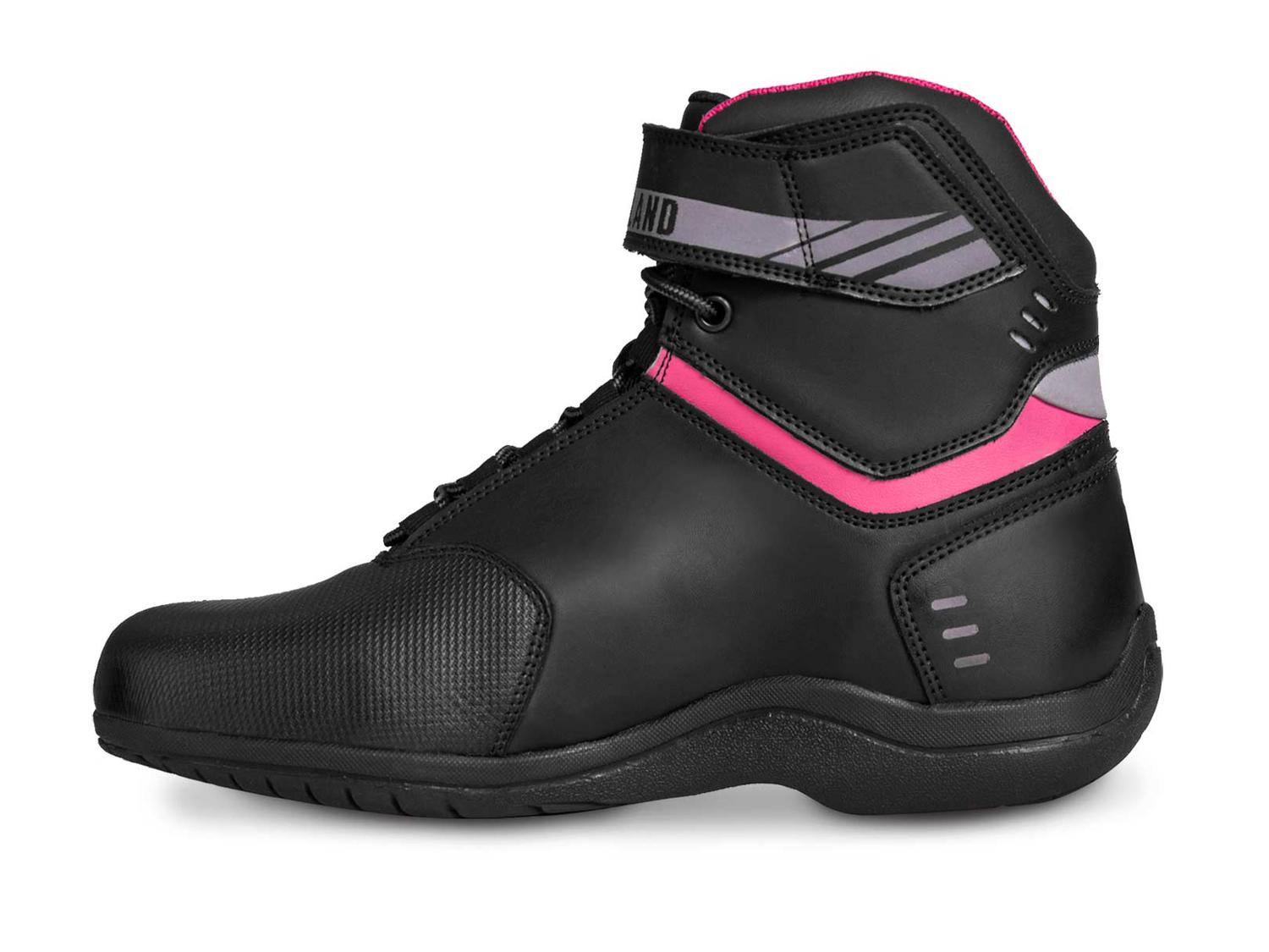 Bota mujer motociclista biker botin moto WKL 80016 Negro Ros — imagen 5
