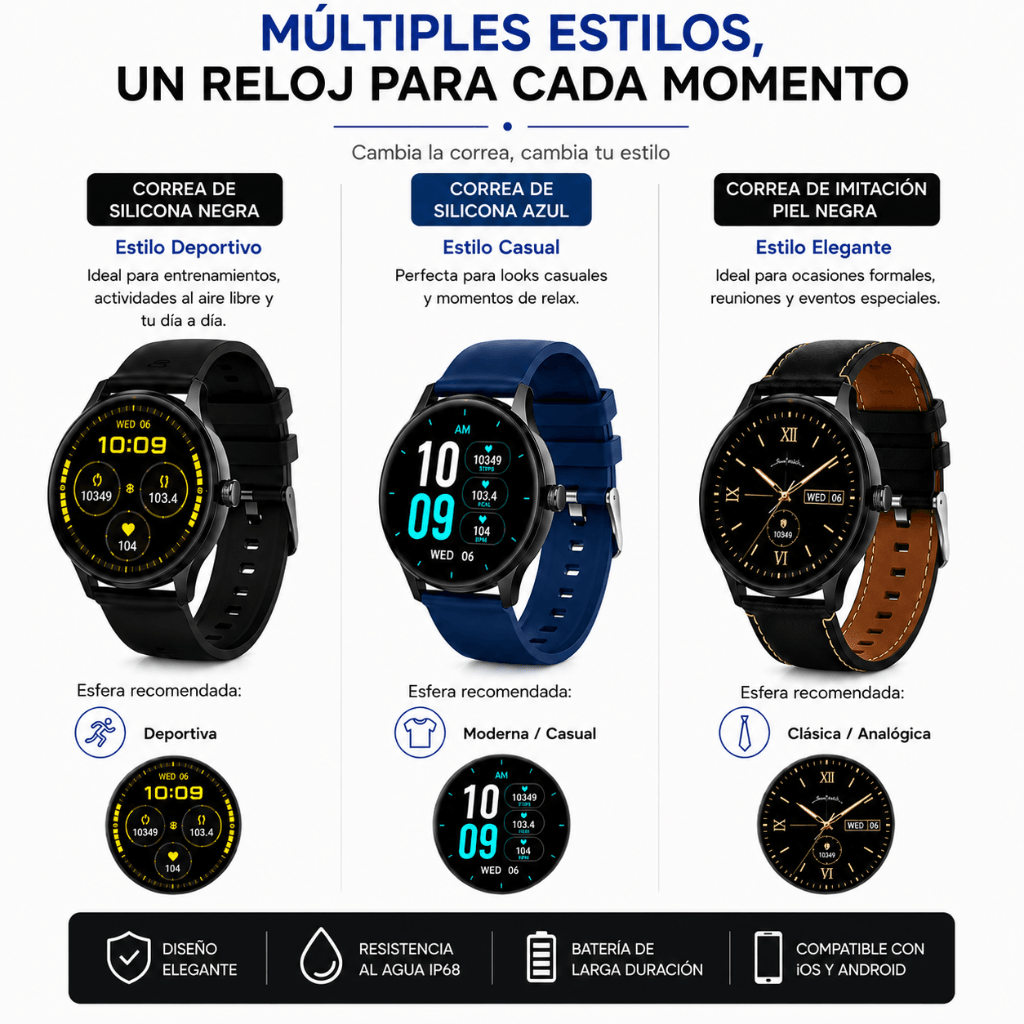 BOCINA XIAOMI SOUND POCKET (AZUL) + SMARTWATCH G-TIDE R5 (NEGRO) — imagen 6