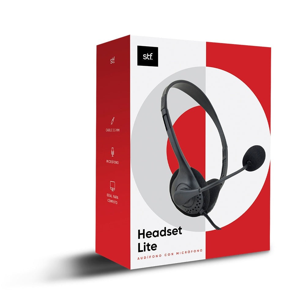 Audífono Alámbrico On-ear STF Lite Para computadora, Micrófono — imagen 6