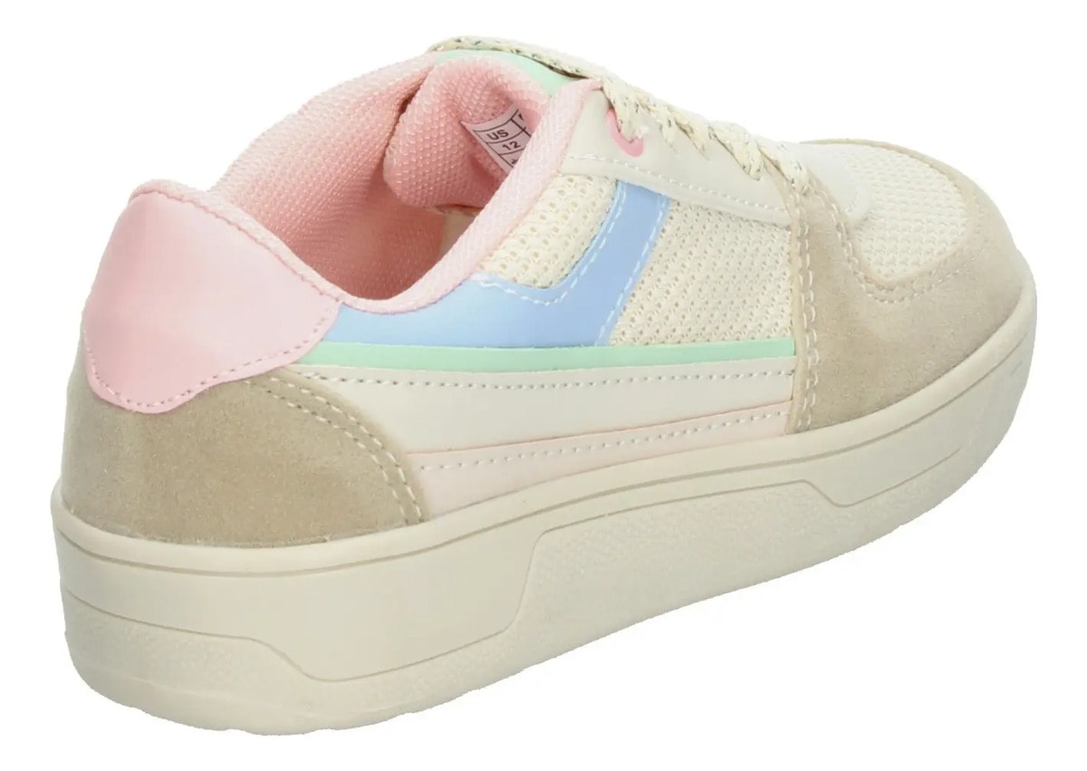 Tenis Tropicana Niña Casual Diario Cintas Ajustables Cómodo Latte Infantil T18-25 — imagen 12