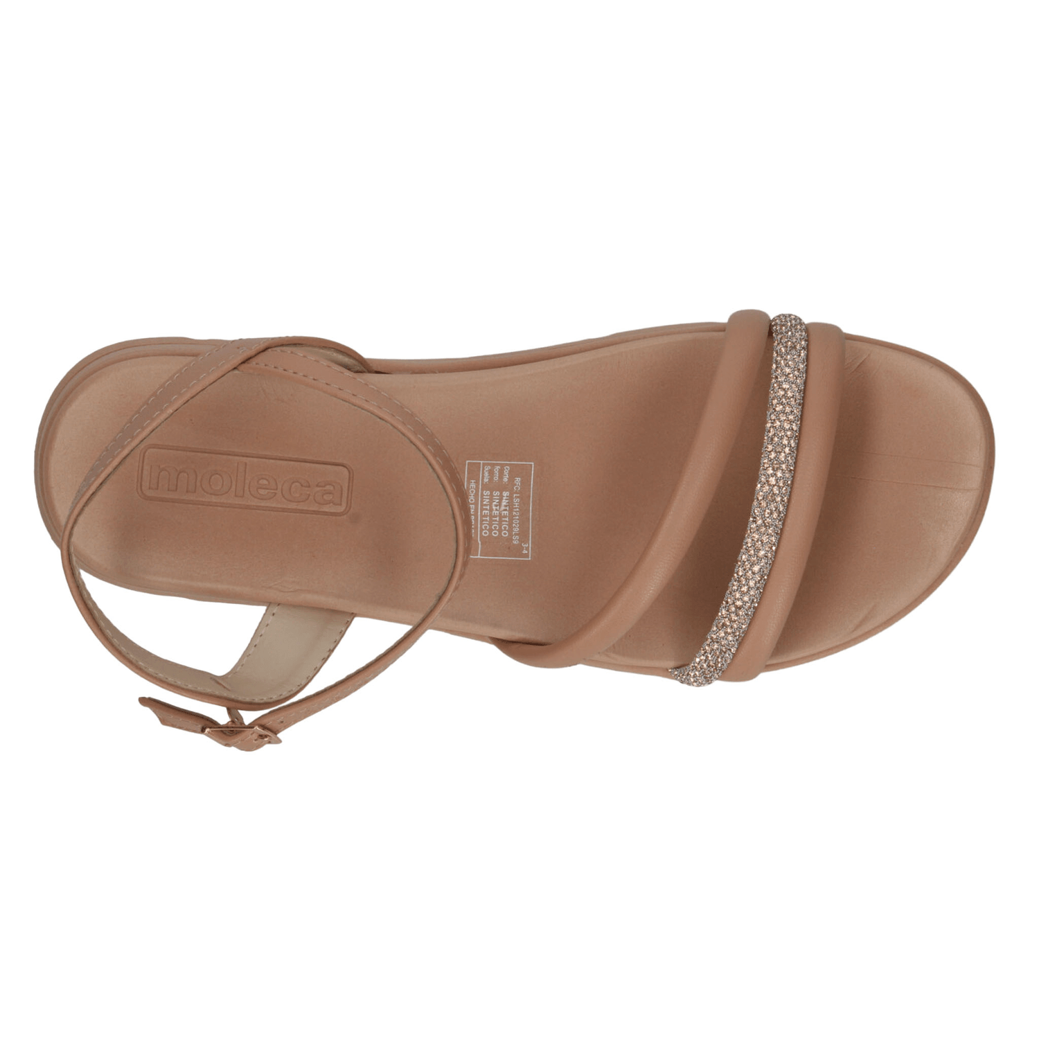 Sandalias Moleca Dama Casual Nude Mujer — imagen 8