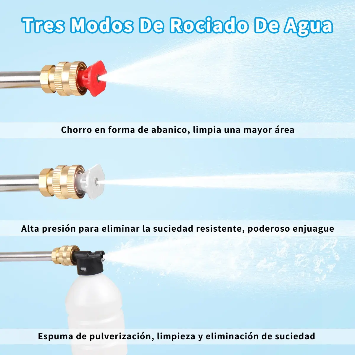 Pistola de Hidrolavado Inalámbrica Recargable 12V con Kit de Accesorios — imagen 6