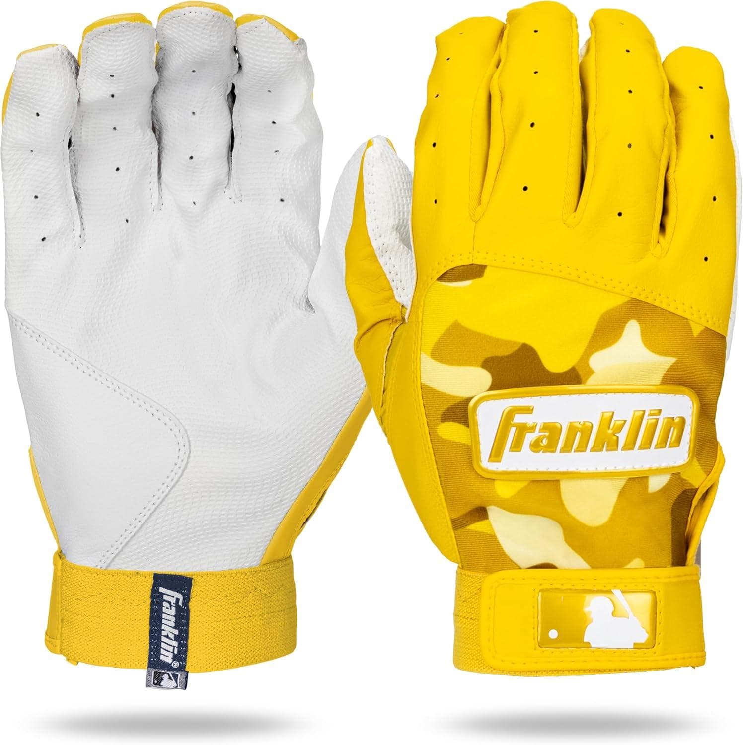 Guanteletas Beisbol Franklin Digitek Talla L Amarillo Camo — imagen 1