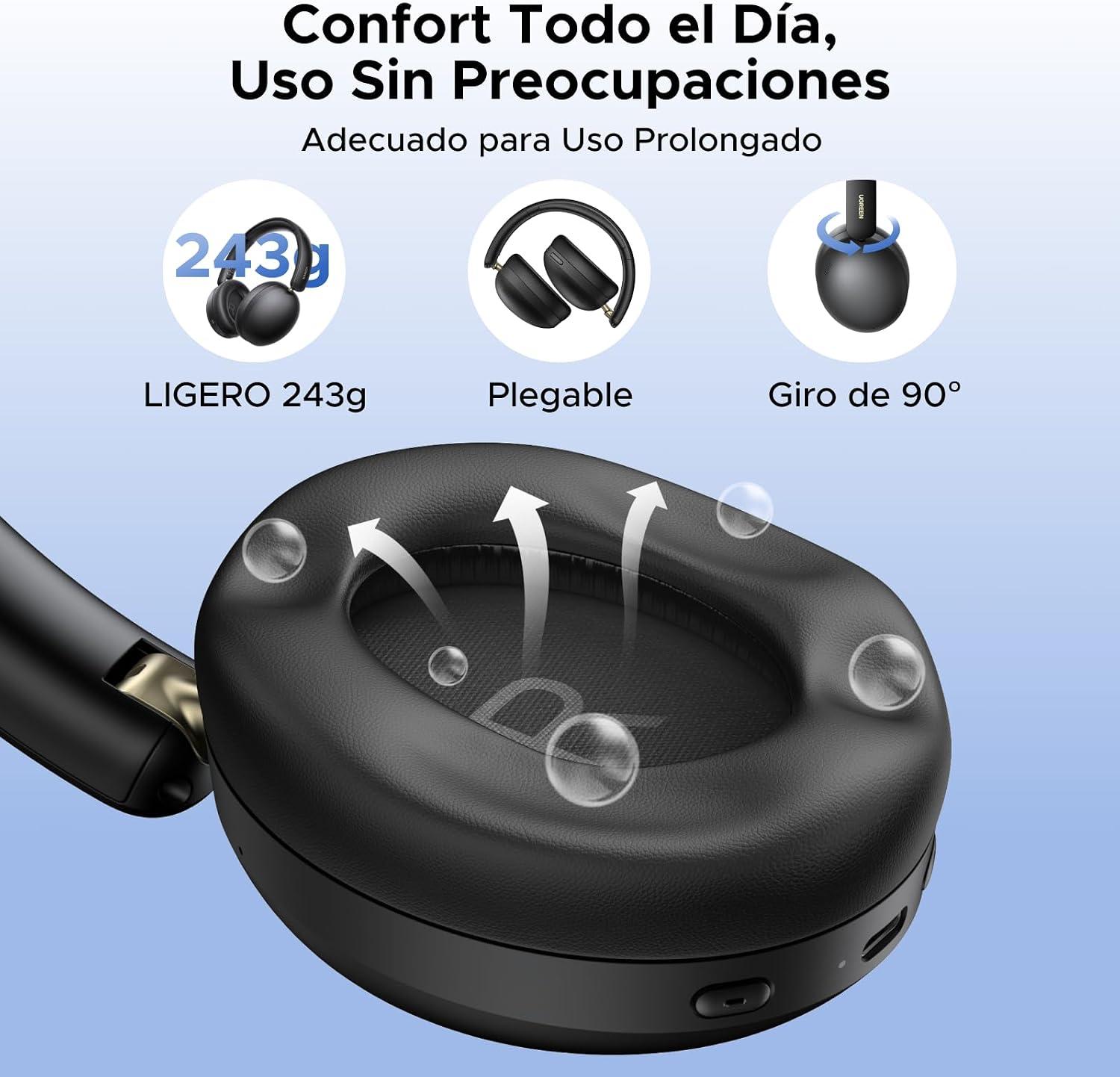 Audífonos Inalámbricos Ugreen Studio Max2 Negro — imagen 5