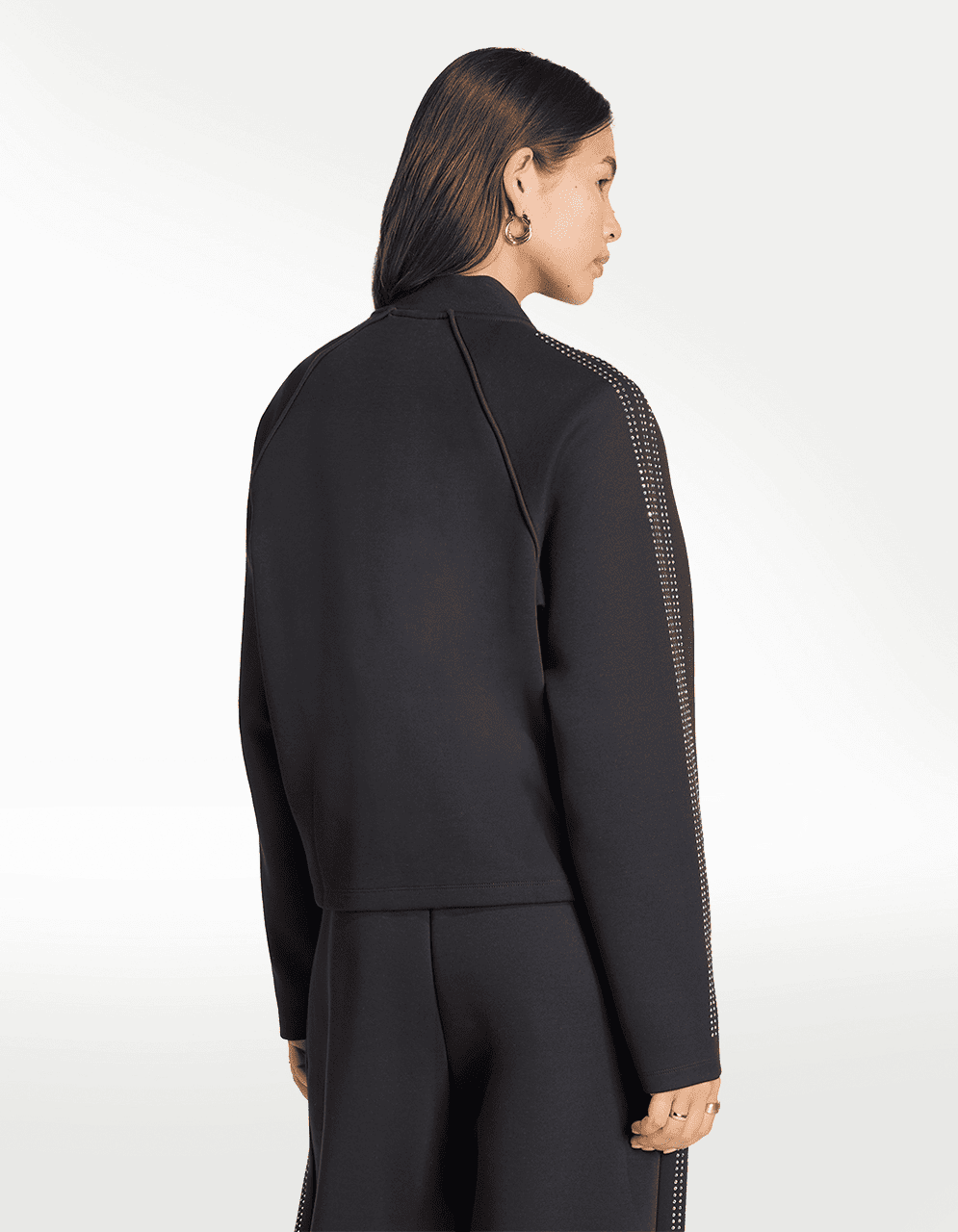 Chamarra Adidas Bomber Negro - Mujer — imagen 5