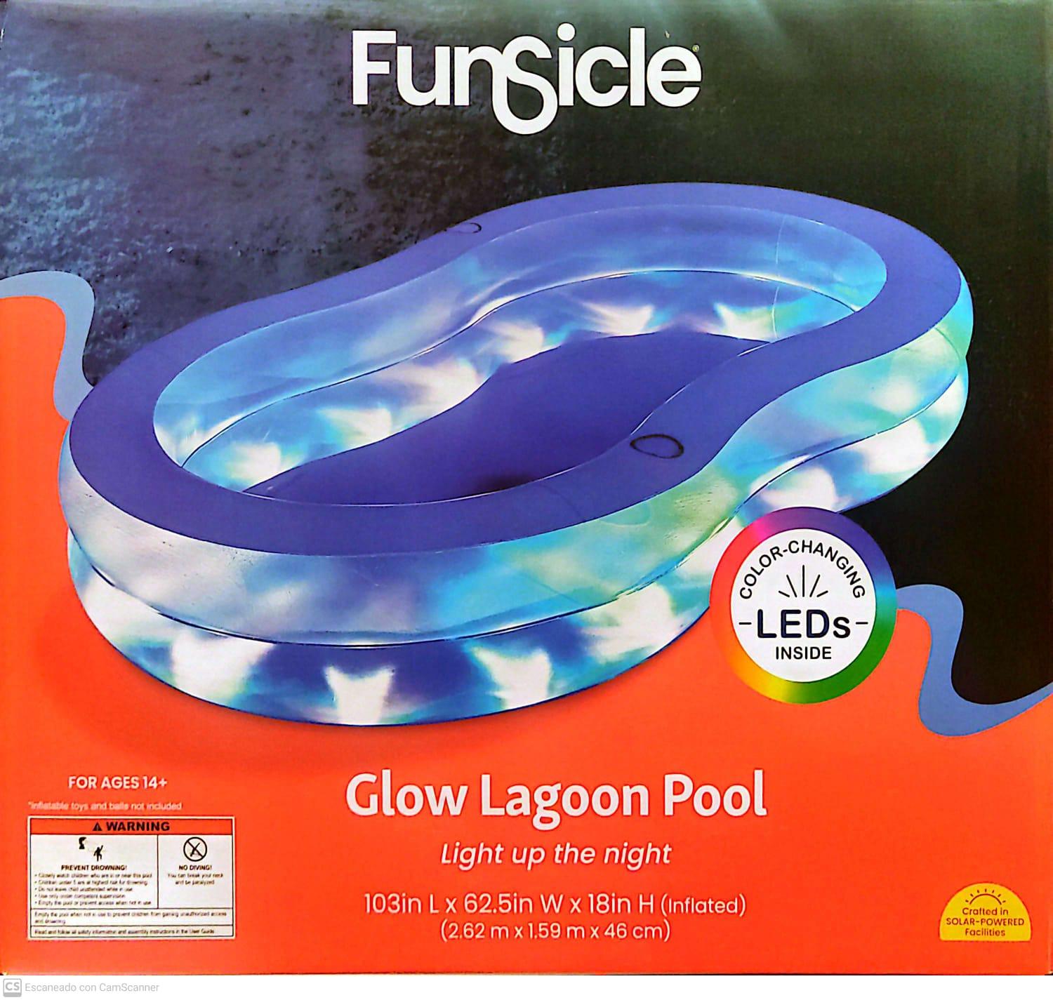 ALBERCA INFLABLE LAGOON CON LUCES LED PLASTICO — imagen 4
