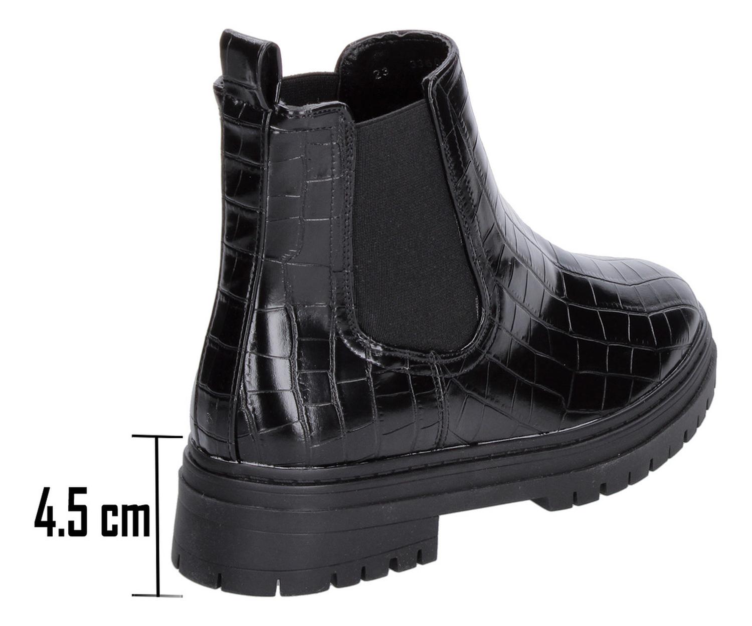 Botín Paulina Dama Casual Animal Print Negro Mujer — imagen 3