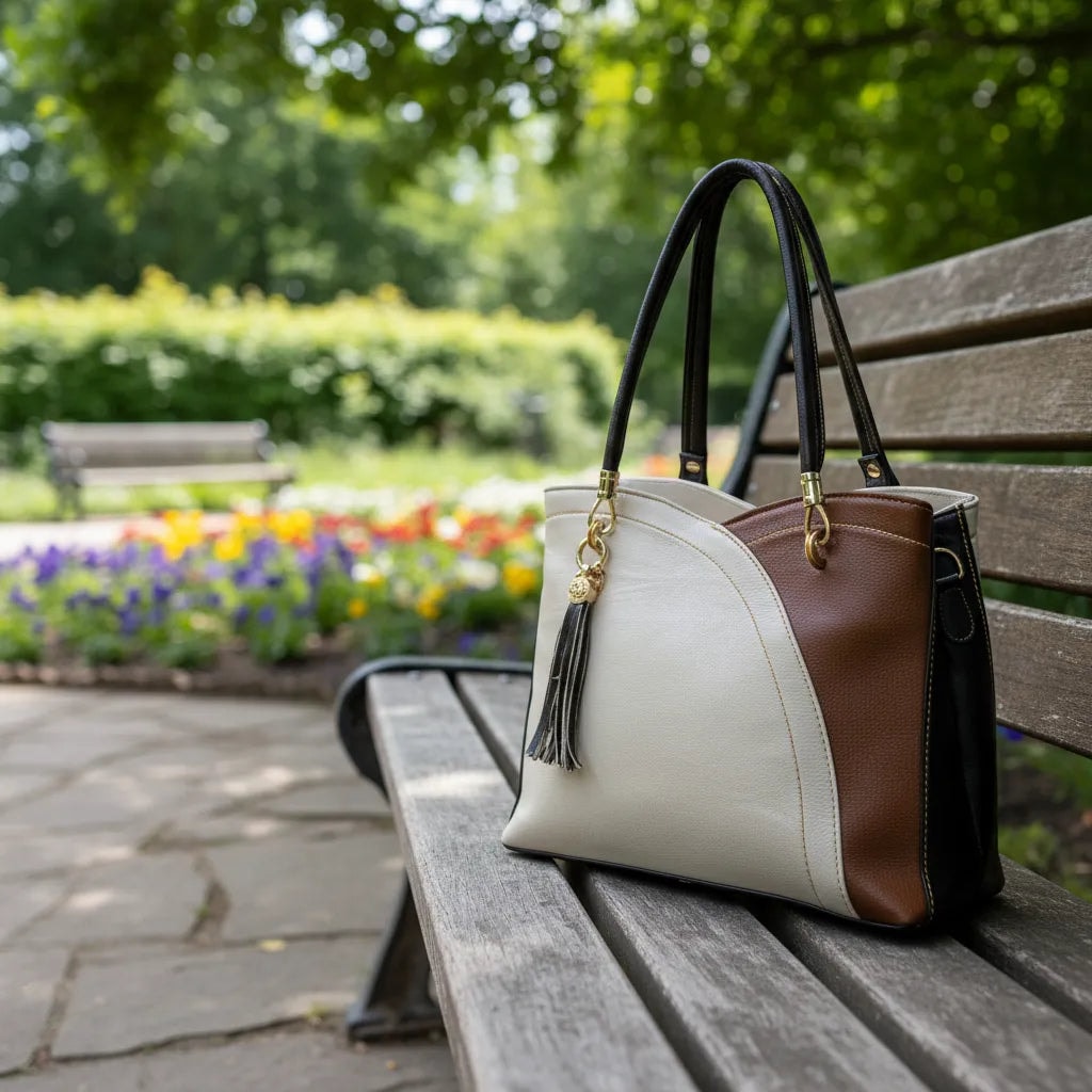 Bolsa Para Dama De Peil Original Modelo Flor Con Colgante — imagen 11