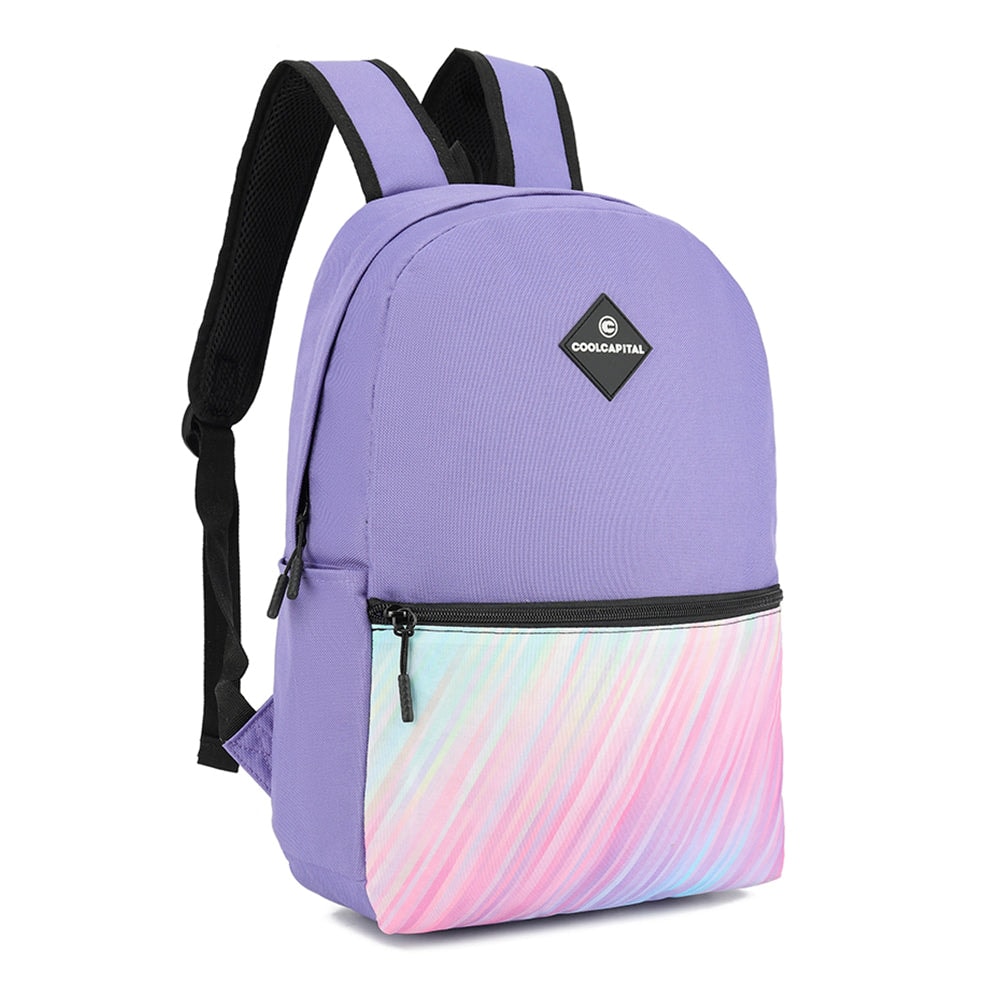 Mochila para laptop CoolCapital Lite Rainbow 15.6" pulgadas Morado — imagen 3