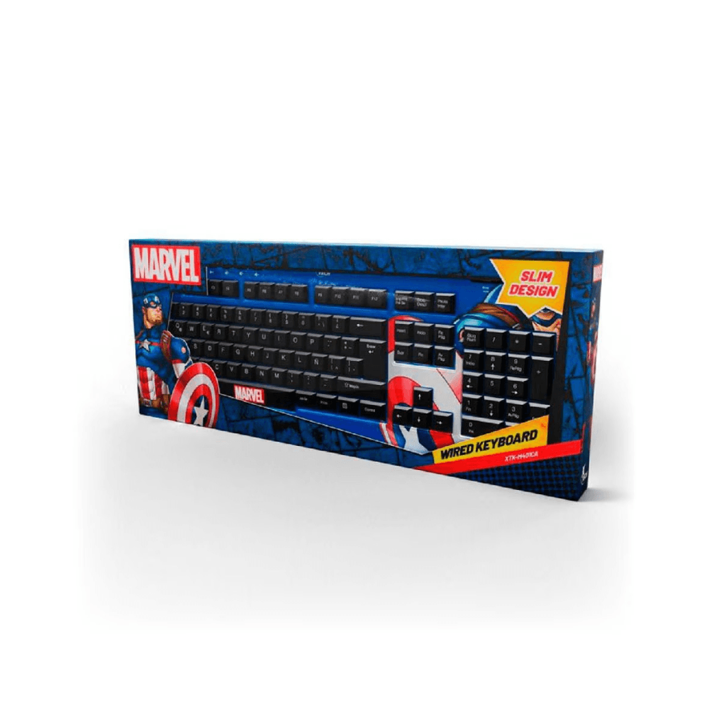 Teclado Alambricó XTech XTK-M401CA Español - Capitan America Azul — imagen 6