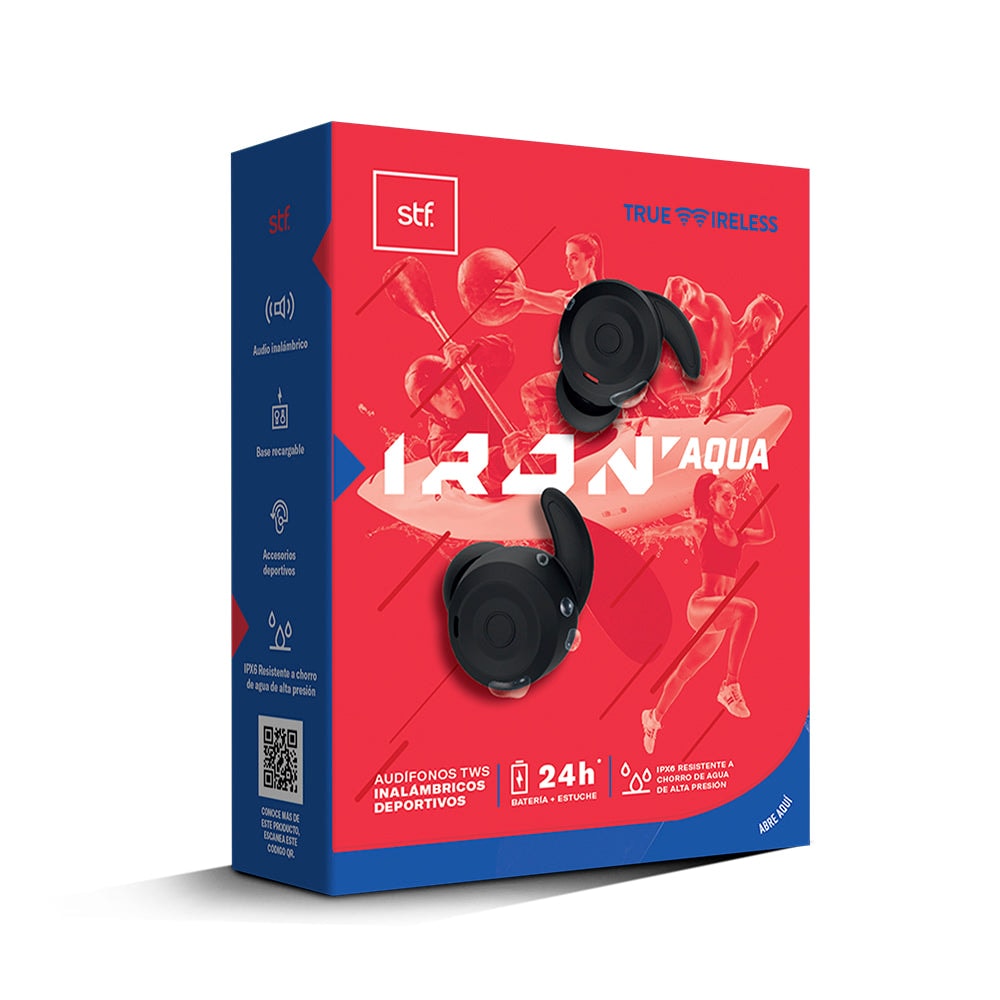 Audífonos inalámbricos Tws Iron Aqua STF 24hrs Uso Protección IPX6 — imagen 13