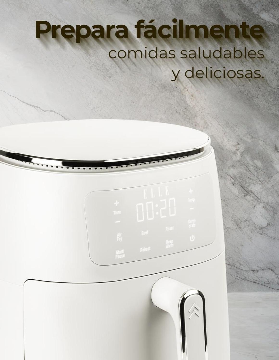Freidora de Aire Digital Elle 5 L Blanca con Pantalla Táctil 1500 W — imagen 8