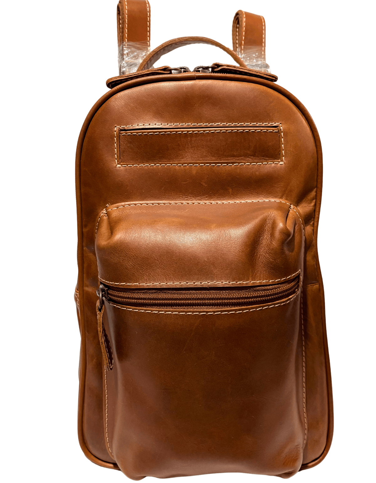 Mochila Pequeña De Piel Legitima Genuina Para Dama Con Bolsillos Frontales Bp03 — imagen 13