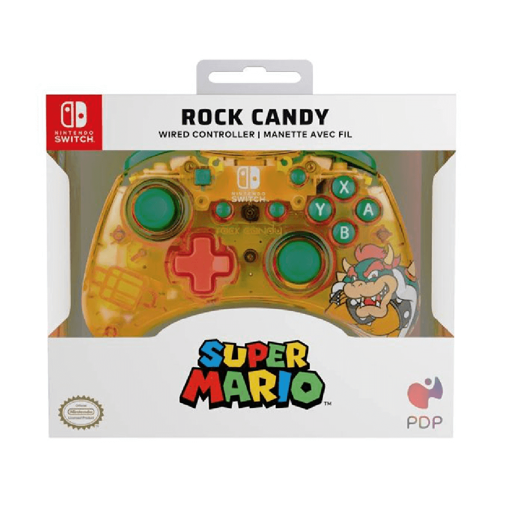 Control Alámbrico PDP Rock Candy Super Mario Bowser (Naranja) - Nintendo SWITCH — imagen 2