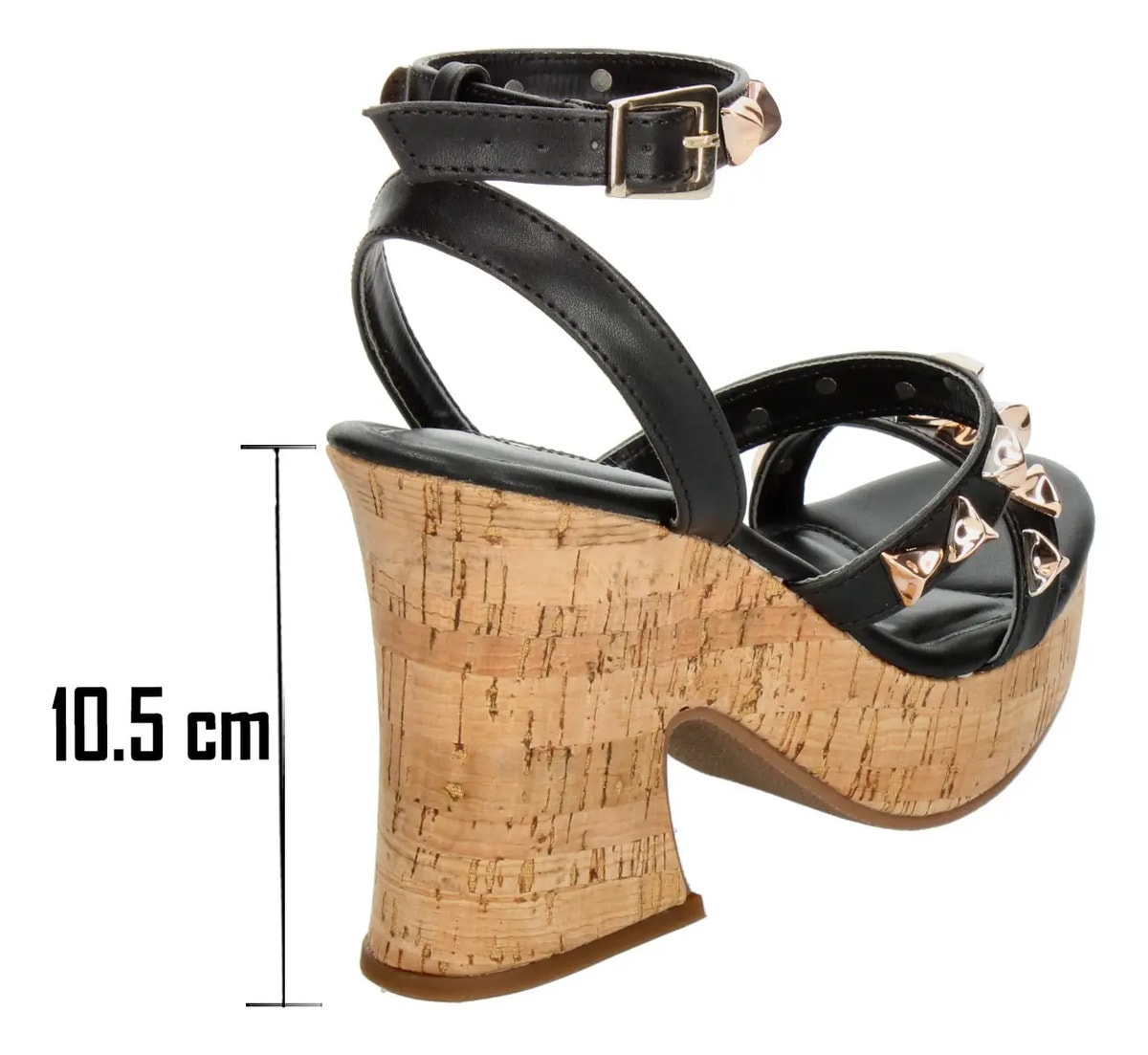 Sandalias Efe Dama Casual Tacón 10.5cm Negro Mujer — imagen 13