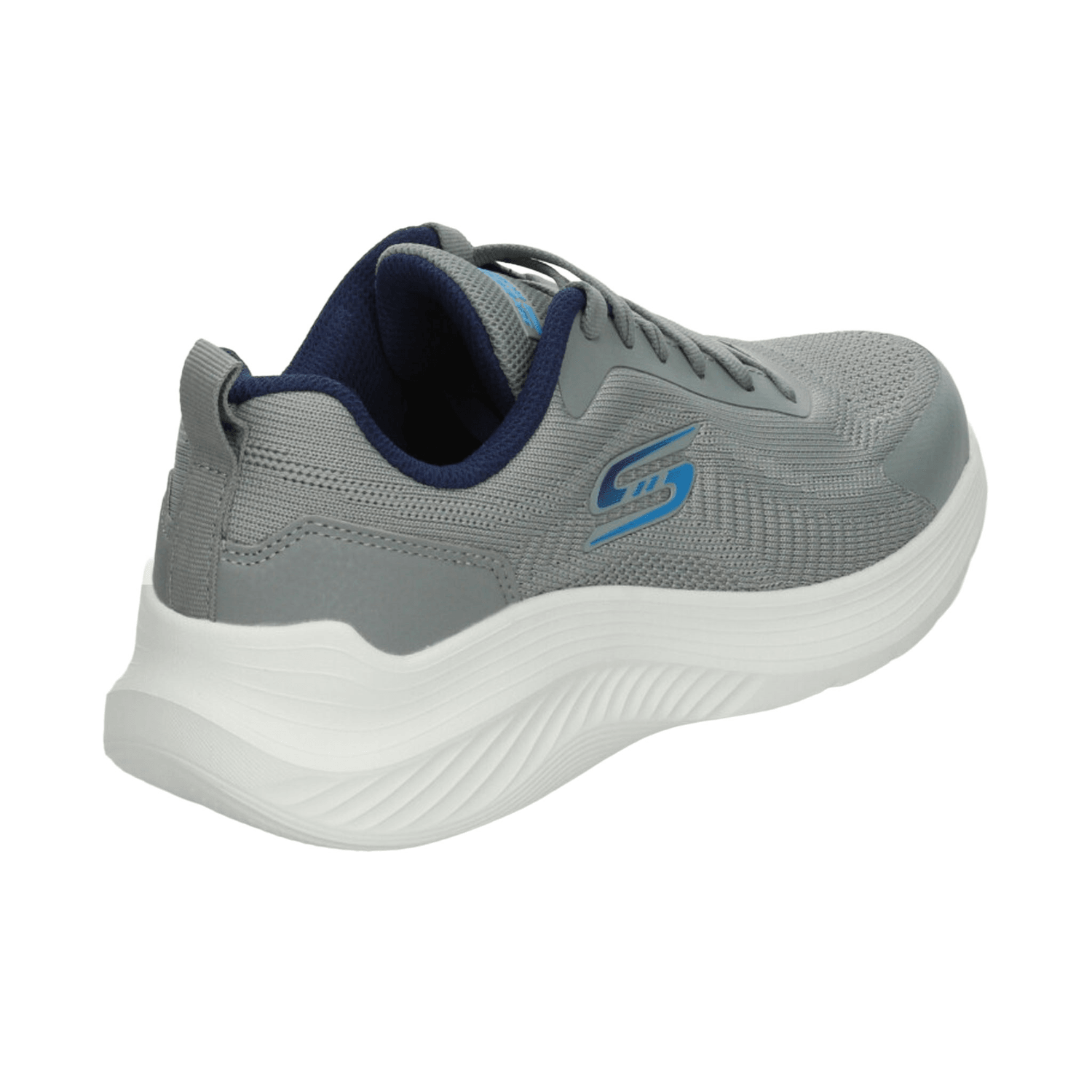 Tenis Skechers Bobs Sport Hombre Deportivo Gris Caballero — imagen 3