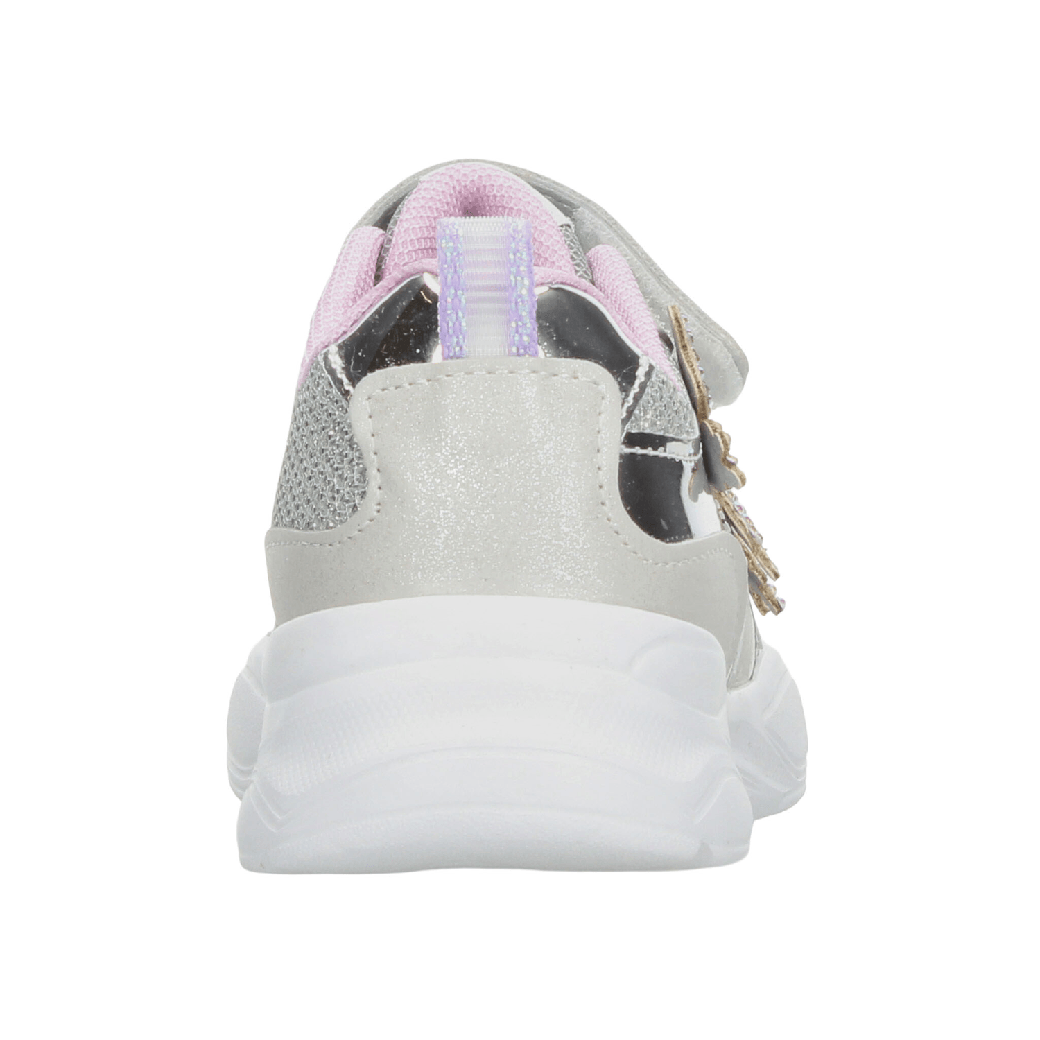 Tenis Vavito Mariposa Niña Casual Deportivo Cinta Adhesiva Plateado Gris Infantil T12-15 — imagen 7