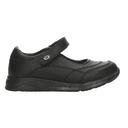 Zapato Jakuna Niña Escolar Liso Cinta Adhesiva Negro Infantil T18-22