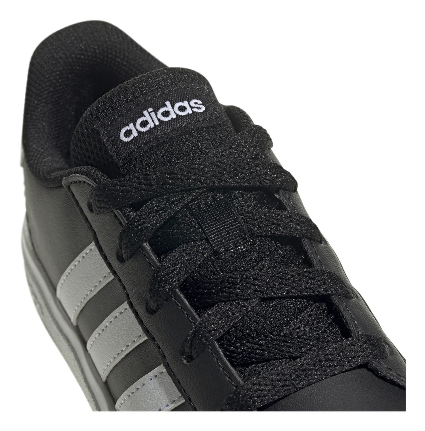 Tenis Hombre Jr. adidas Grand Court Negro Blanco Sneakers Original Ligero Casual Cómodo Juvenil Juni — imagen 6