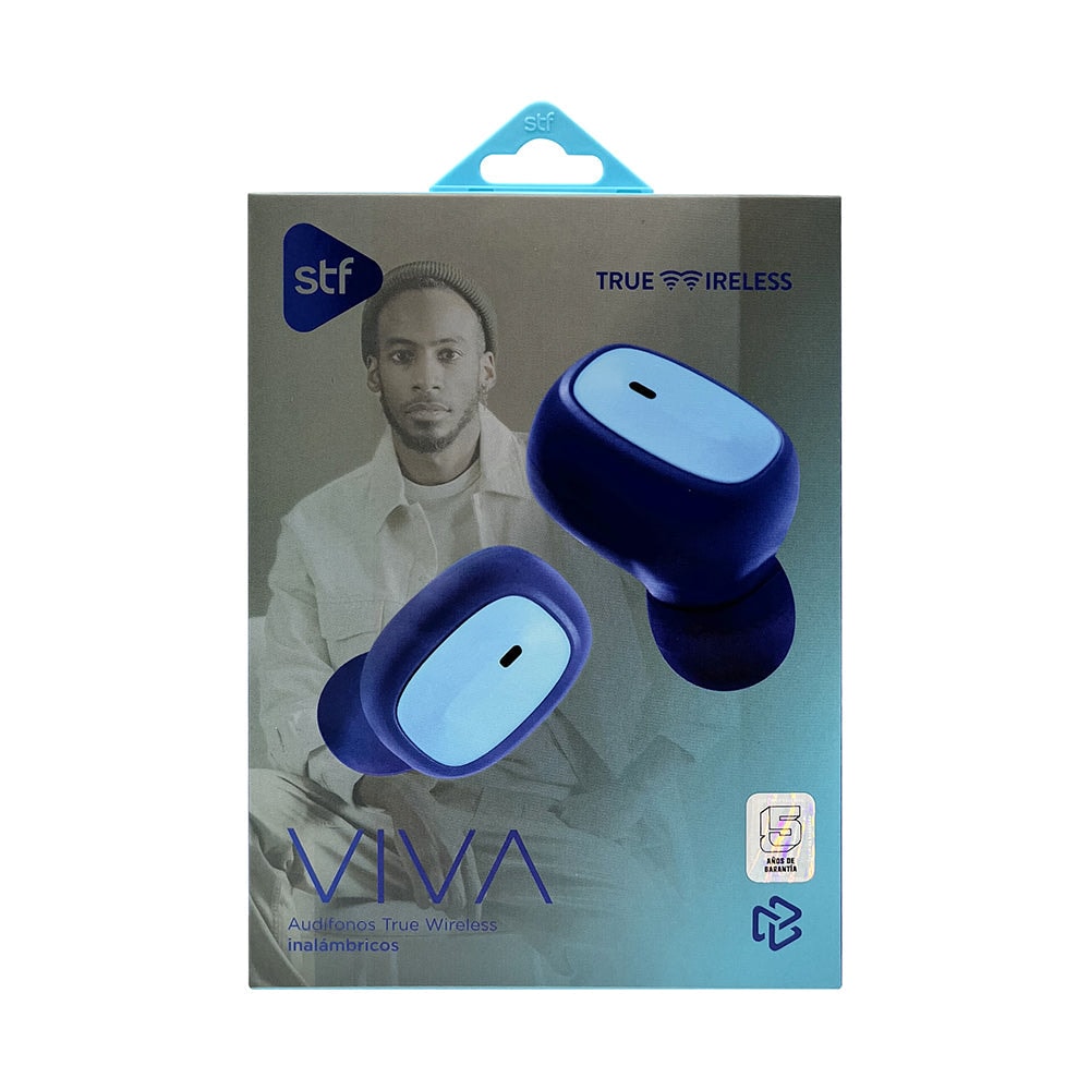 Audifonos Inalámbricos Tws Viva STF 12hrs Uso Azul — imagen 6