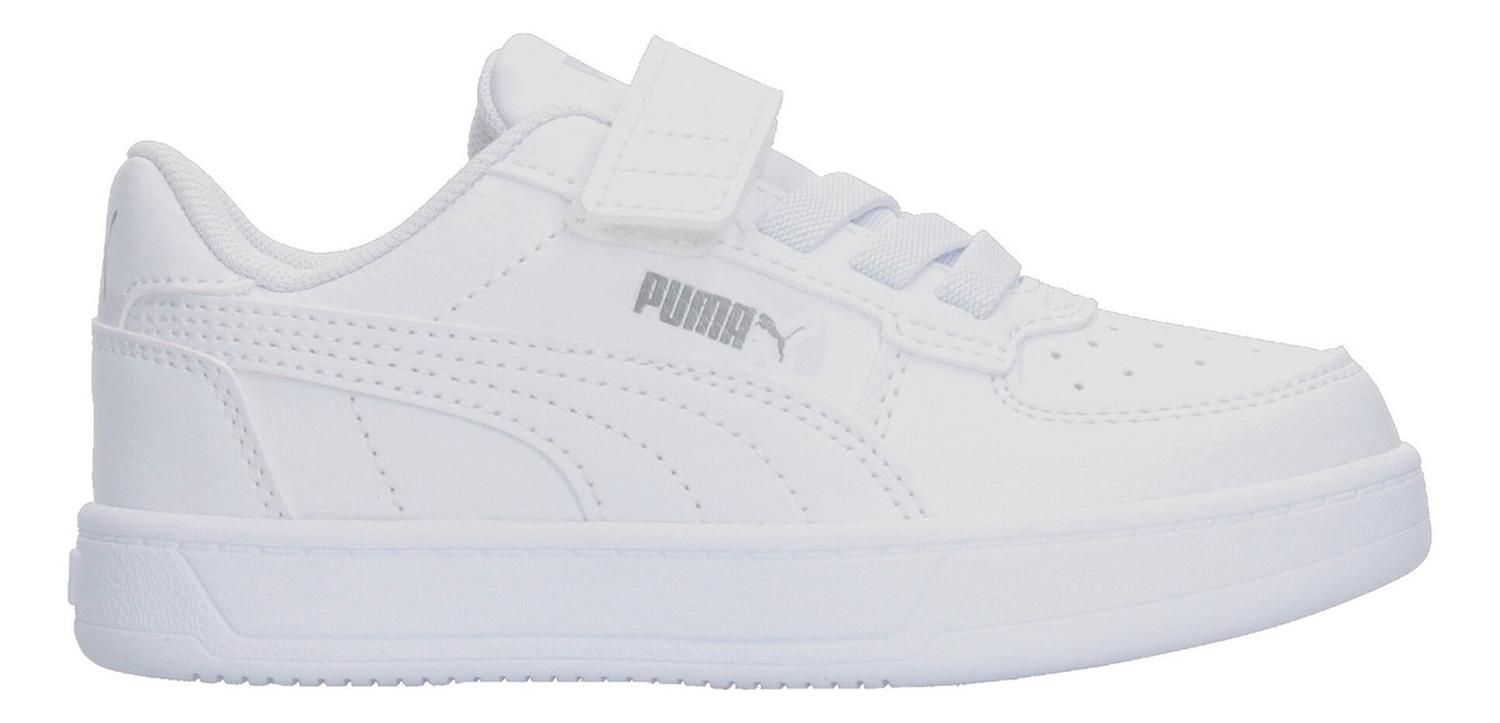 Tenis Puma Caven 2.0 Blanco Cierre De Velcro Para Niño — imagen 2
