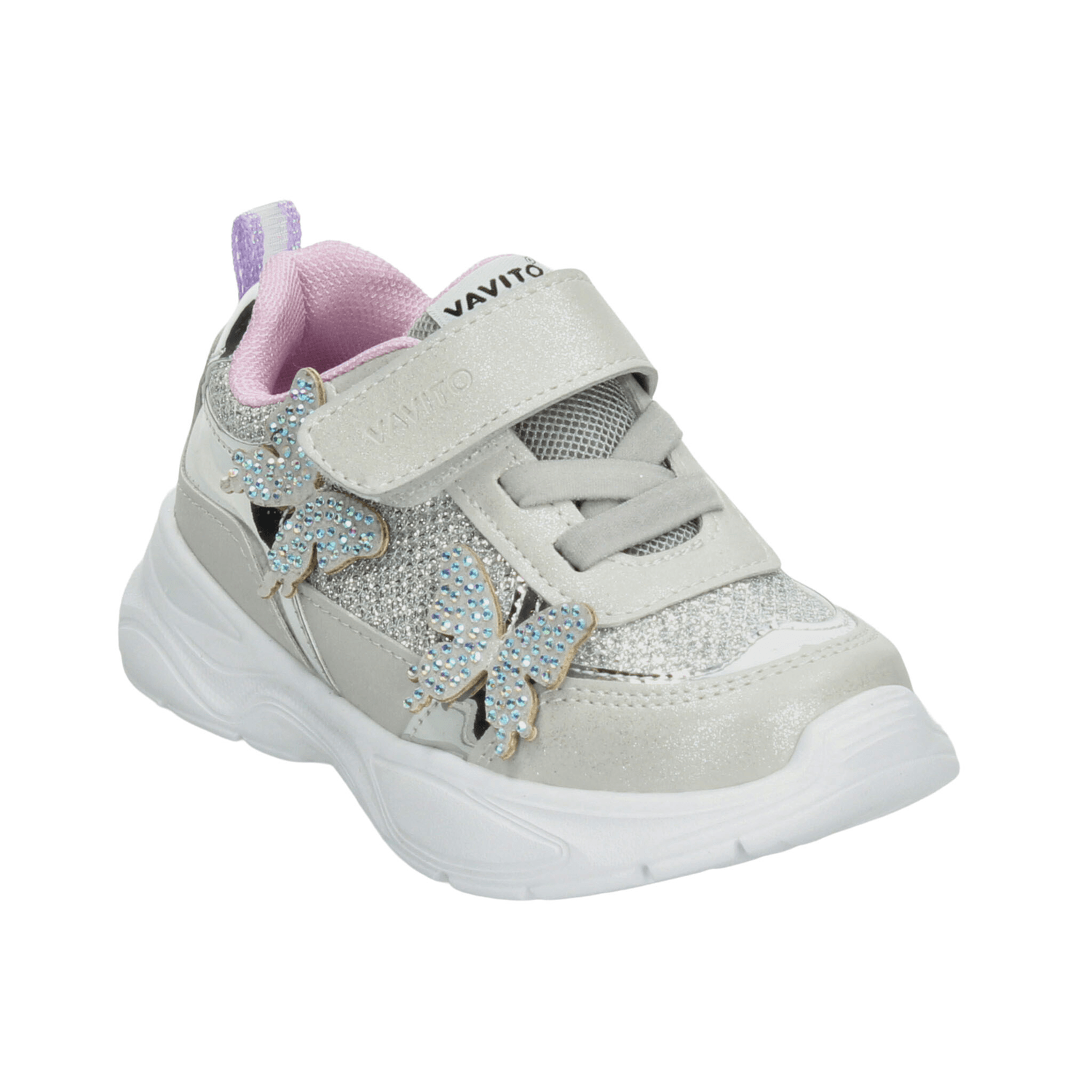 Tenis Vavito Niña Bebé Plateado Gris Casual Infantil T12-15 — imagen 5