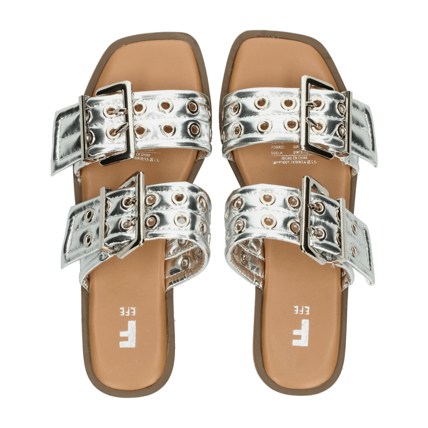 Sandalias Dama Efe Plateado Casual Mujer — imagen 11