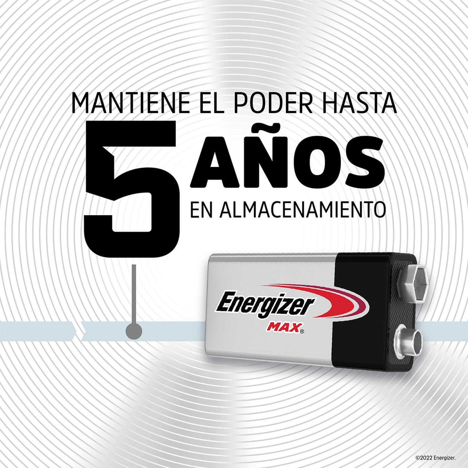 Pila Energizer Max Alcalina 9v Cuadrada 522bp-1 — imagen 5