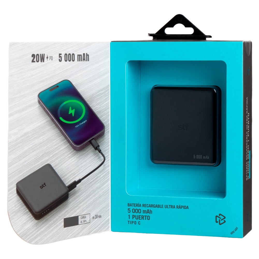 Batería STF Power Bank: 5000mAh, Carga Ultra Rápida, 20W — imagen 12