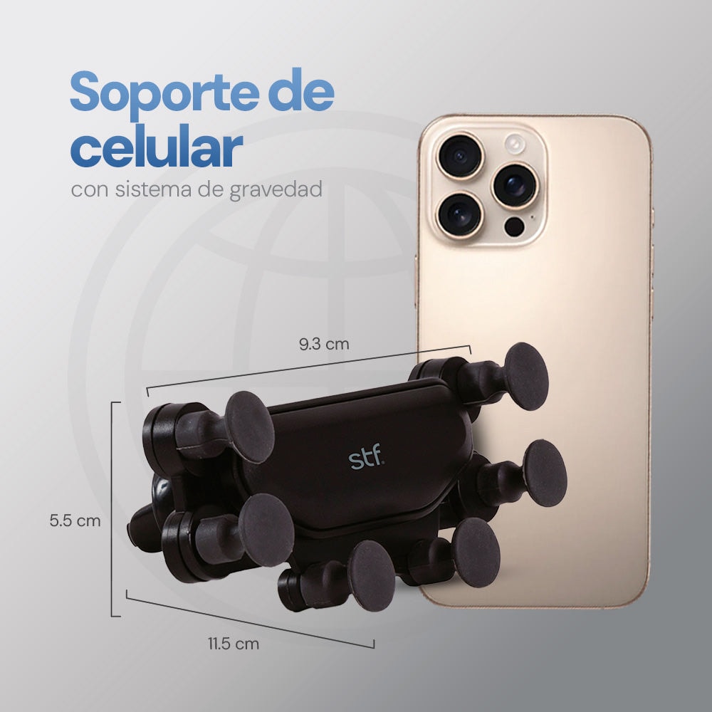 Soporte Celular Auto Gravedad Universal Ajustable Visión — imagen 3