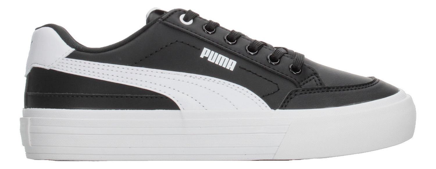 Tenis Dama Puma Court Classic Negro Blanco Casual Mujer — imagen 2