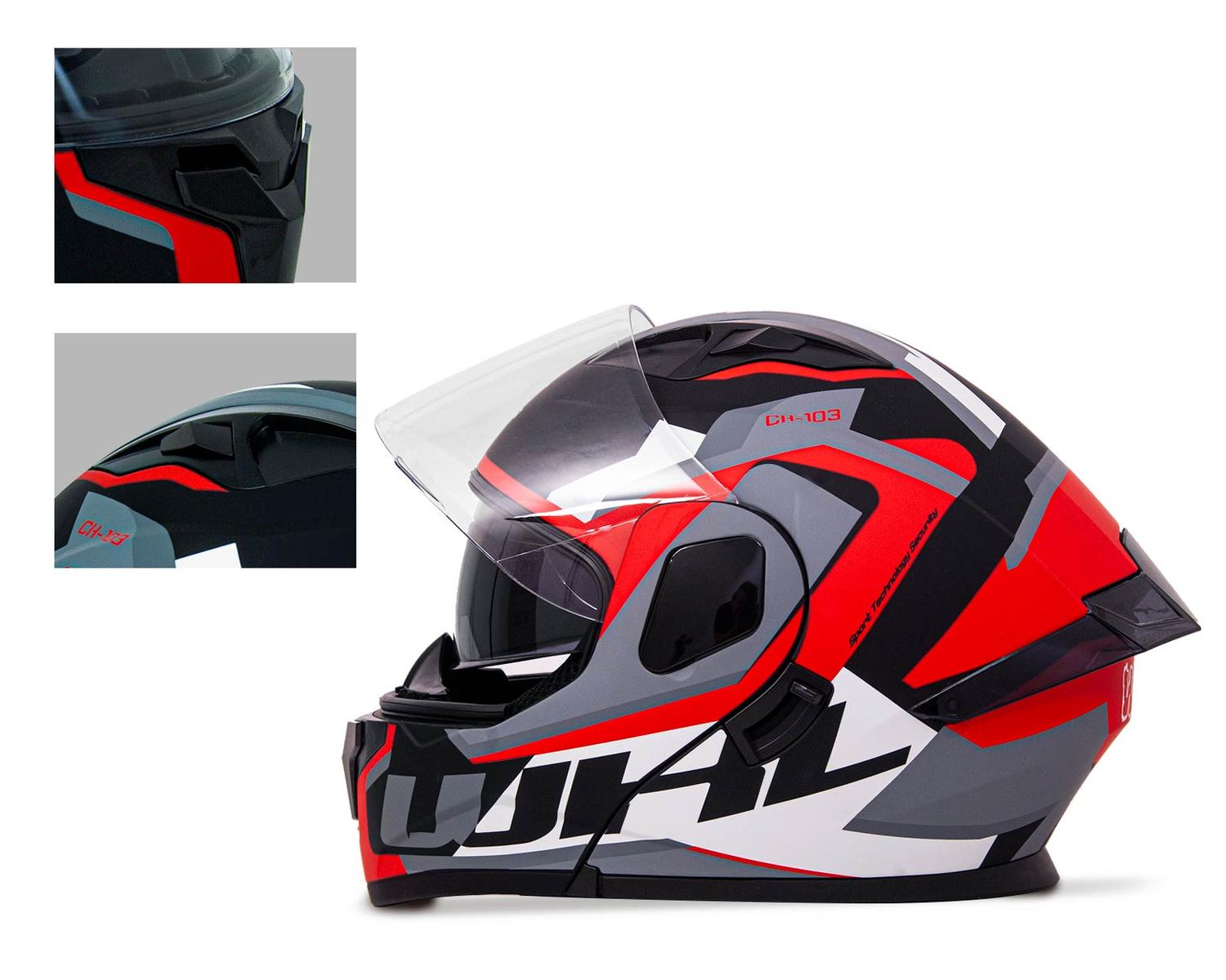 Casco Motocicleta Certificado Dot Abatible Vertex WKL Ch-103 — imagen 20