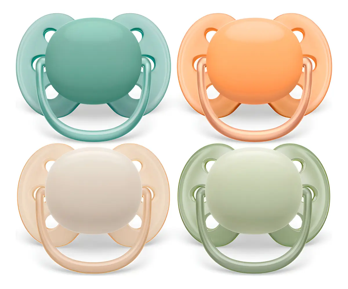 Philips Avent SCF091/35 Ultra Soft 4 Chupones De 0-6m Verde Y Naranja 0-6 Meses — imagen 1
