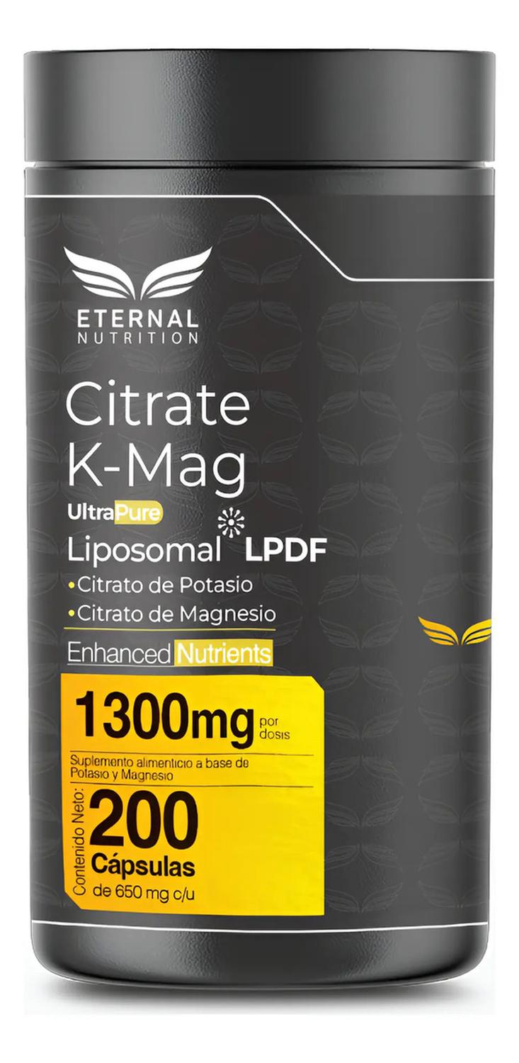 Ultra Pure: Citrato de Magnesio y Citrato de Potasio, Electrolitos + Función Muscular, 200 Cápsulas — imagen 1