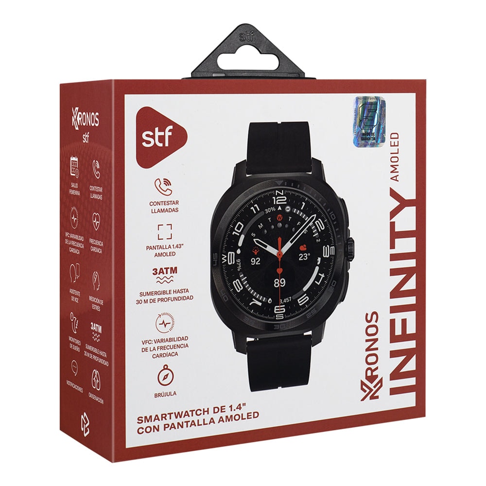 Smartwatch Reloj Kronos Infinity STF Pantalla Amoled 1.43" Resistencia al agua 3 ATM — imagen 12