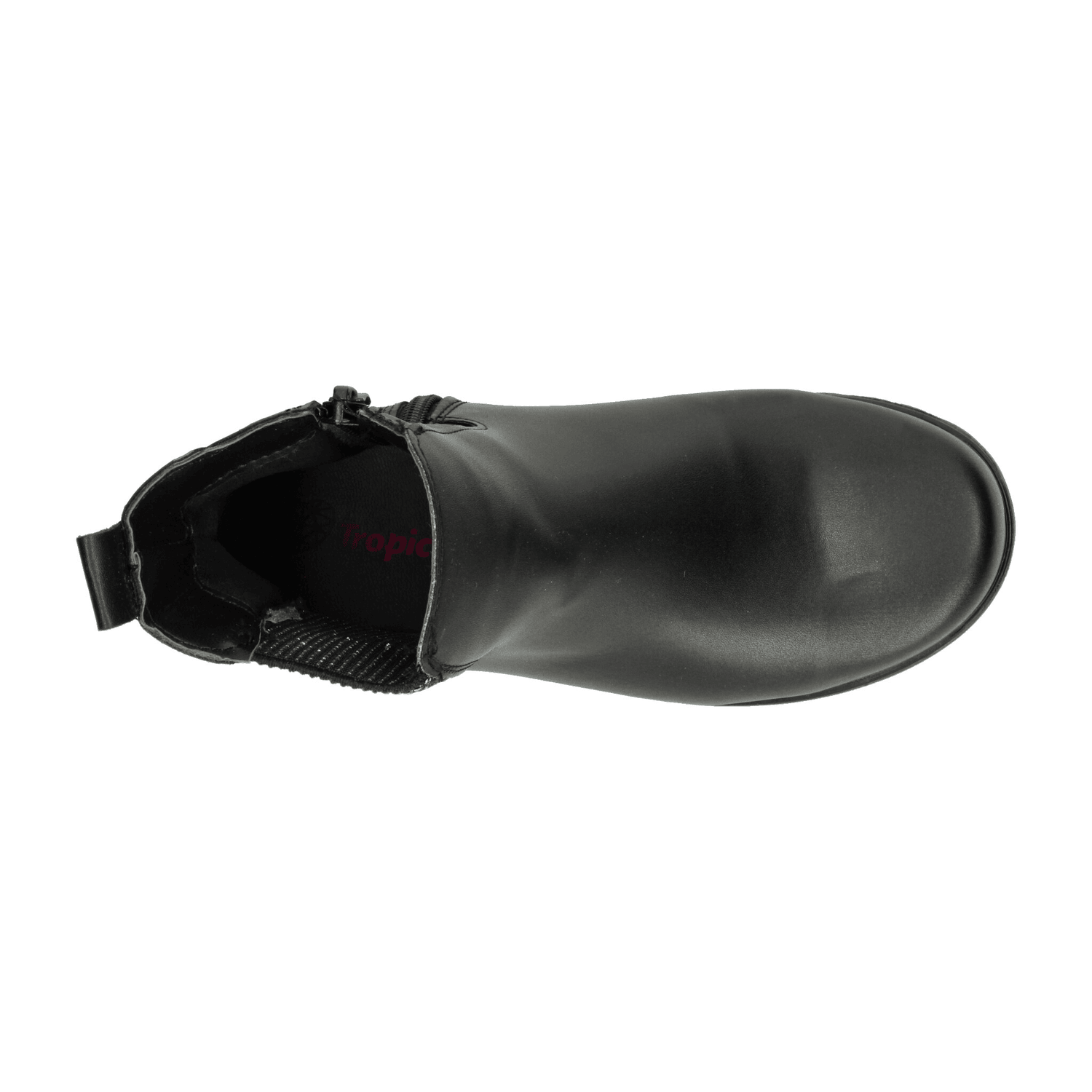 Bota Tropicana Niña Zipper Brillo Casual Negro Infantil T22-27 — imagen 8