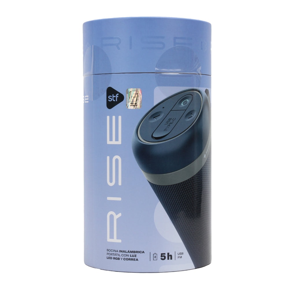 Bocina Portatil Rise STF 10W 5hrs Uso Funcion Tws Negro — imagen 11