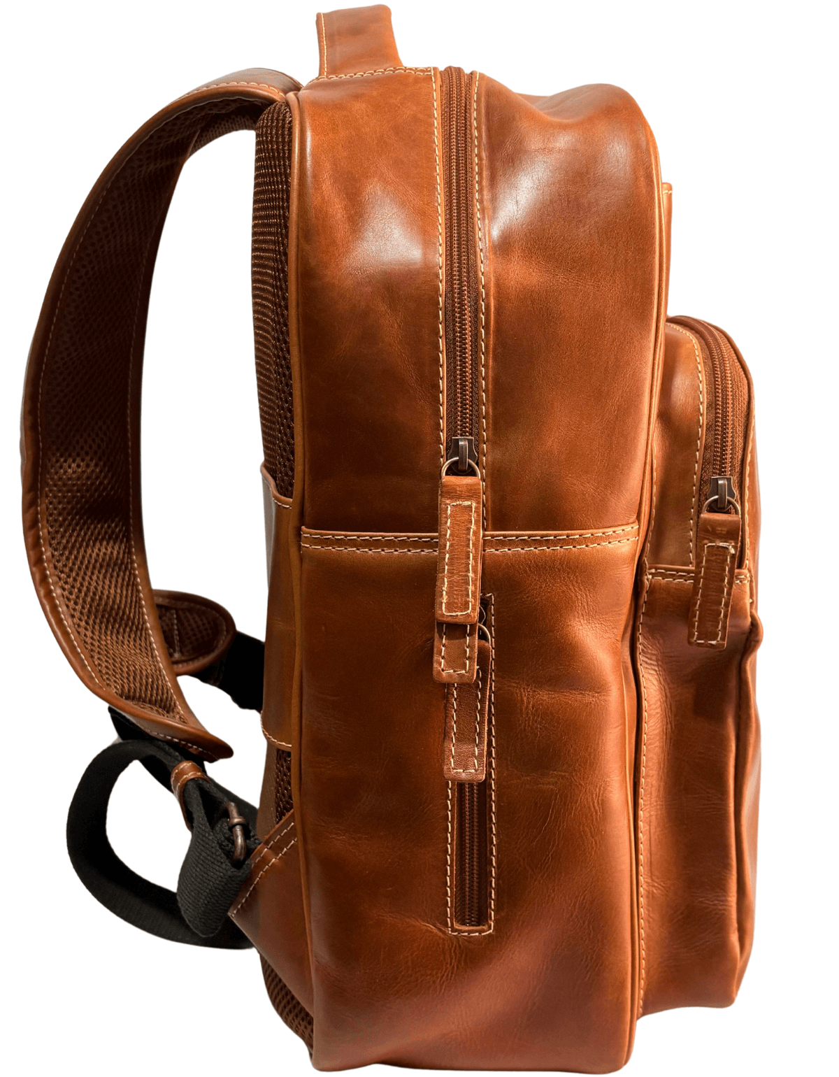 Mochila Grande De Piel Legitima Genuina Espaciosa Bp011 — imagen 8