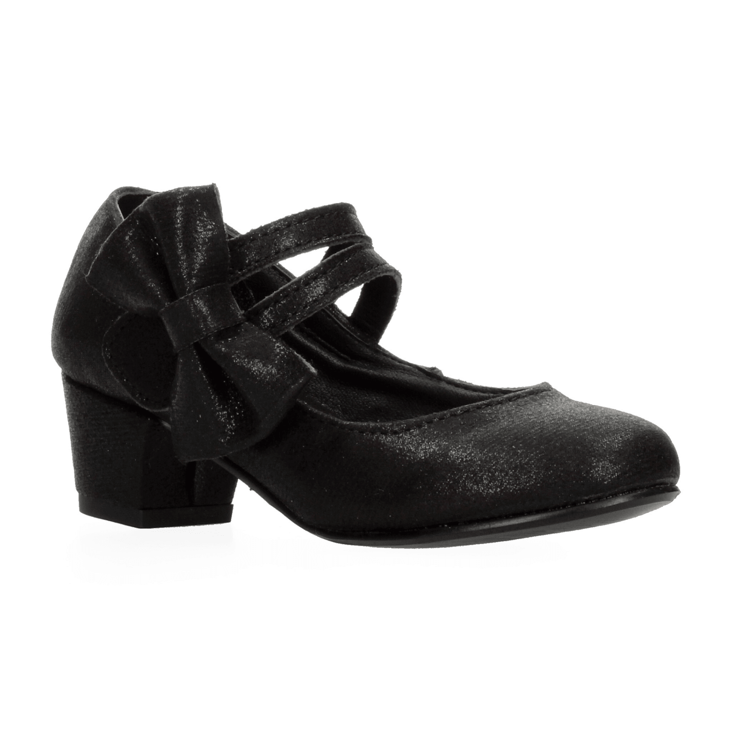 Flat Jakuna Niña Tacón Formal Moño Negro Infantil T18-25 — imagen 2