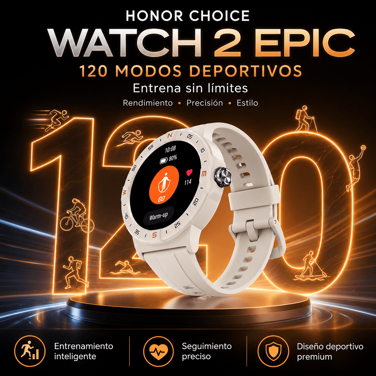 Smartwatch HONOR CHOICE Watch 2 Epic AMOLED con GPS, Llamadas Bluetooth y 5ATM — imagen 10