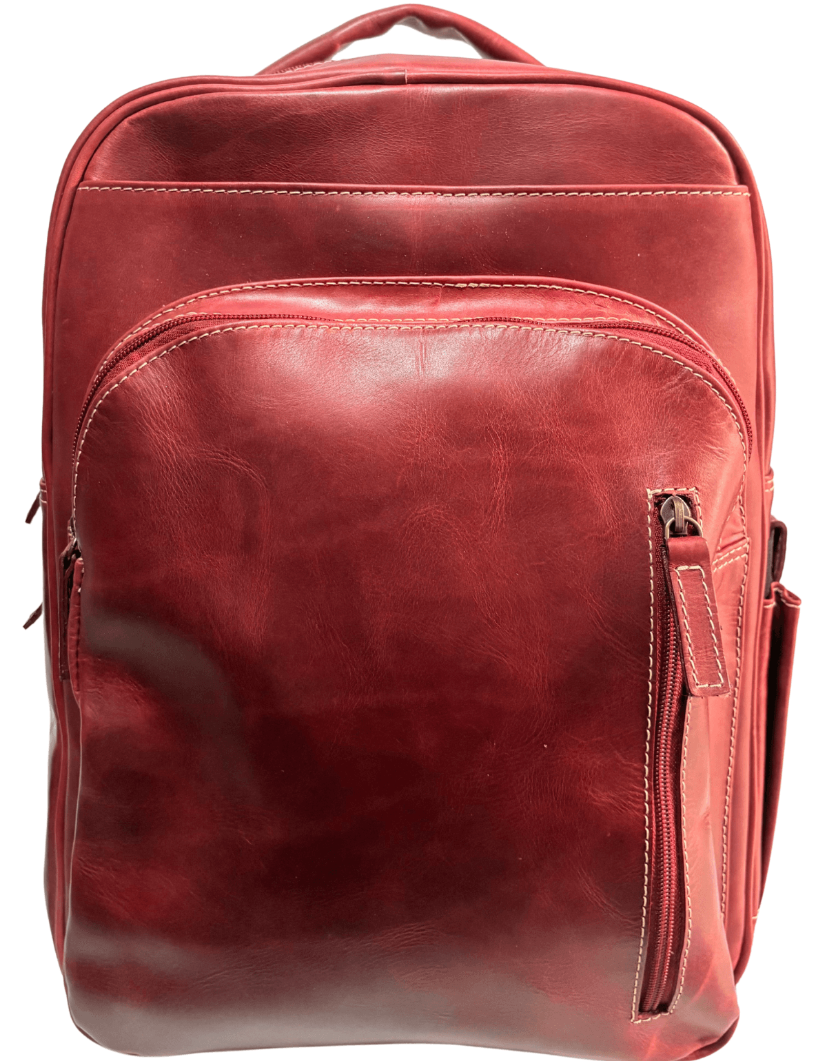 Mochila Grande De Piel Legitima Genuina Espaciosa Bp011 — imagen 13