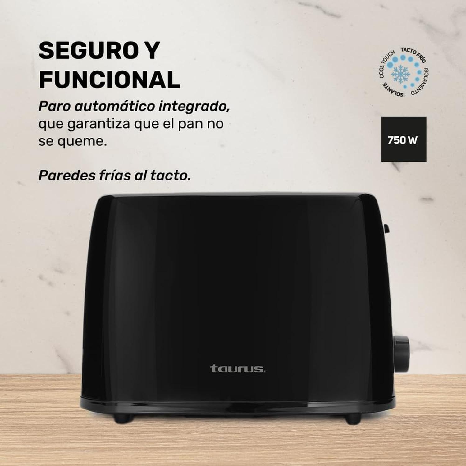 TOSTADOR TAURUS LUCERNA 6 AJUSTES DE TEMPERATURA NEGRO — imagen 8
