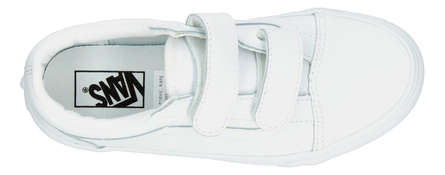 Tenis Niño Vans Old Skool V Classic Blanco Casual Infantil T11-15 — imagen 9
