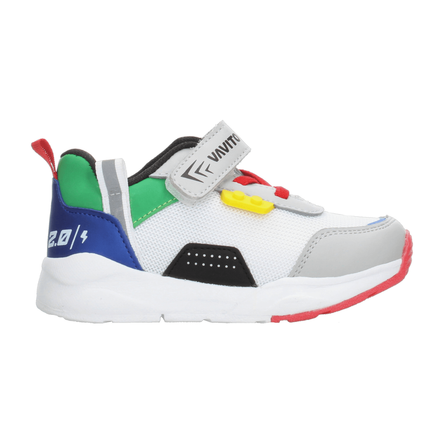 Tenis Vavito Niño Diseño Multi Casual Cómodo Ajustable Blanco Infantil T18-22 — imagen 1