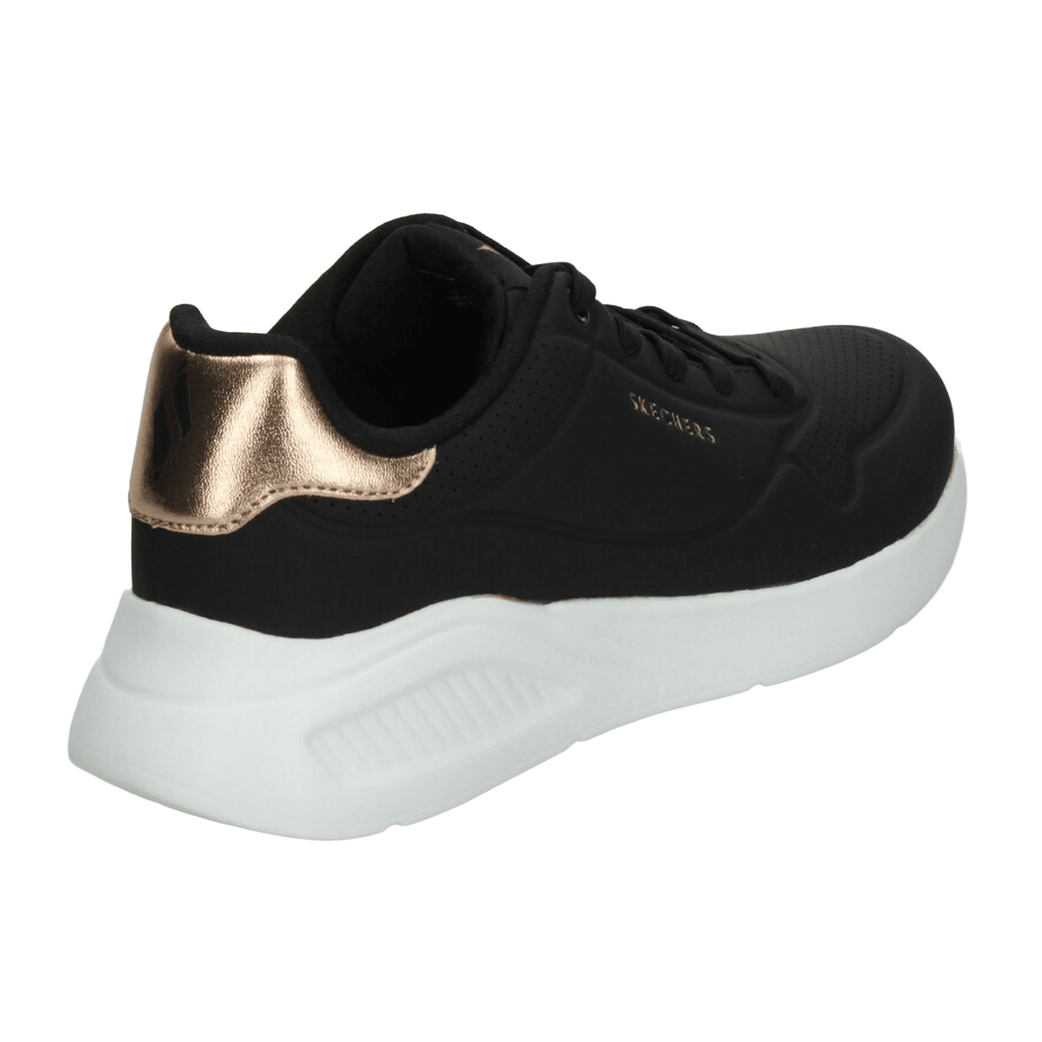 Tenis Dama Skechers Uno Lite-Shimmer Negro Deportivo Mujer — imagen 4