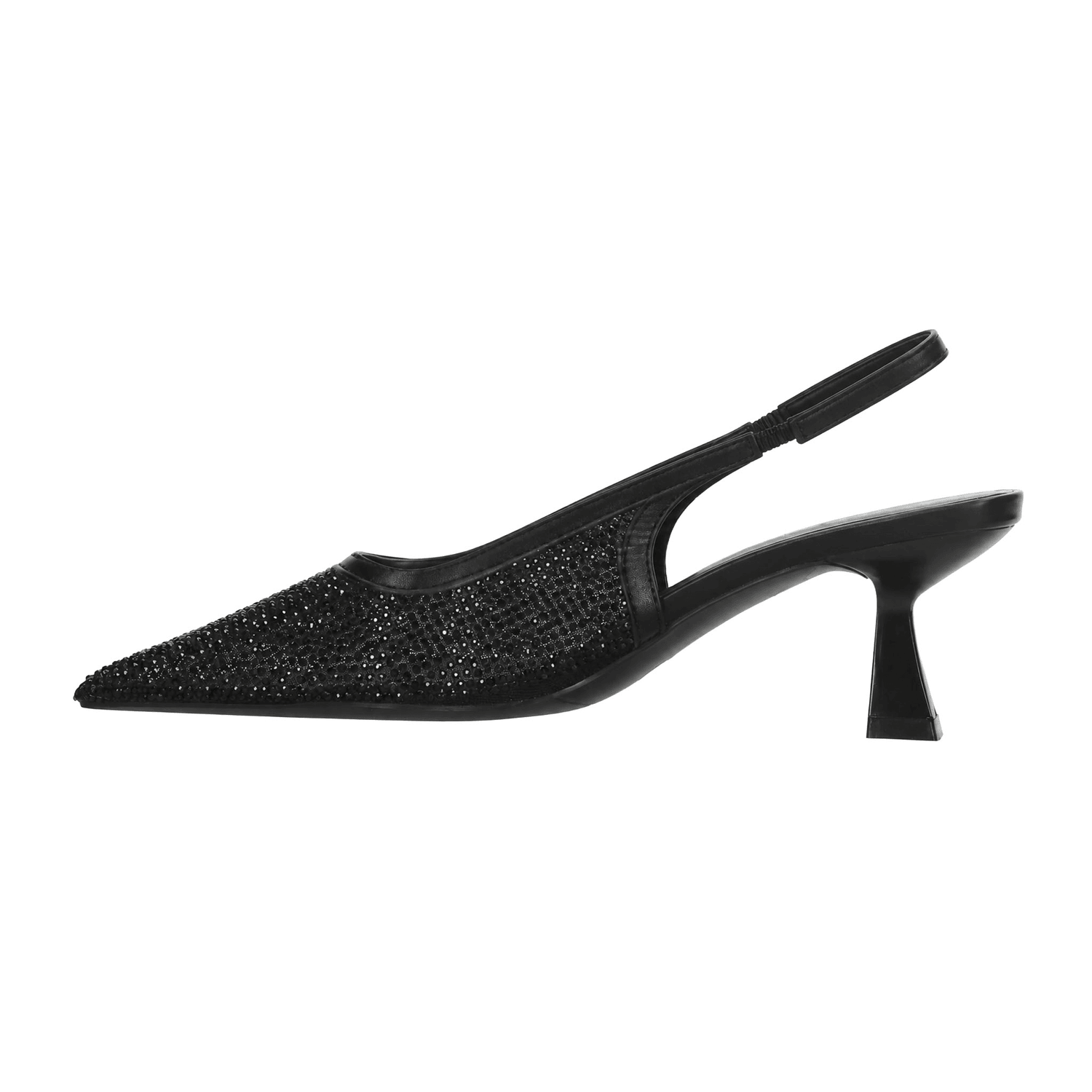 Zapatilla Perugia Dama Negro Fiesta Slingback Tacón Mujer — imagen 6