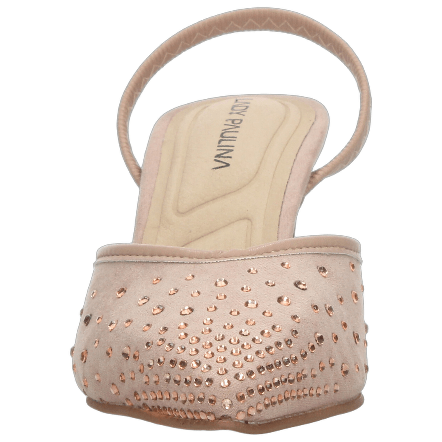 Zapatillas Paulina Dama Nude Casual Tacón Slingback Mujer — imagen 6