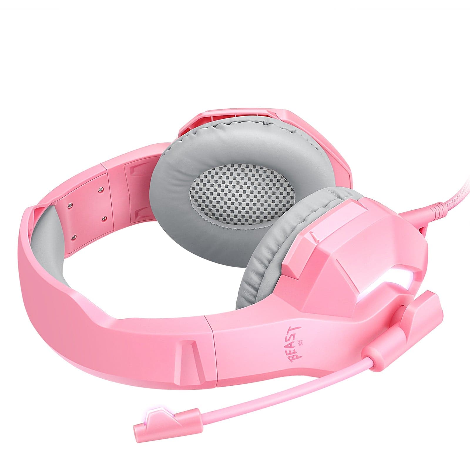 Audífonos alámbricos Gamer On-ear STF Beast Muspell Tournament: Hi-Fi, 3.5 mm, Rosa — image 4